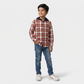 Boys Cotton Checkered Shirt