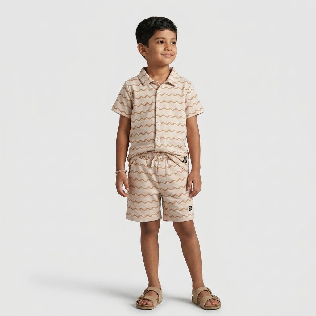 Boys Cotton Printed Shirt
