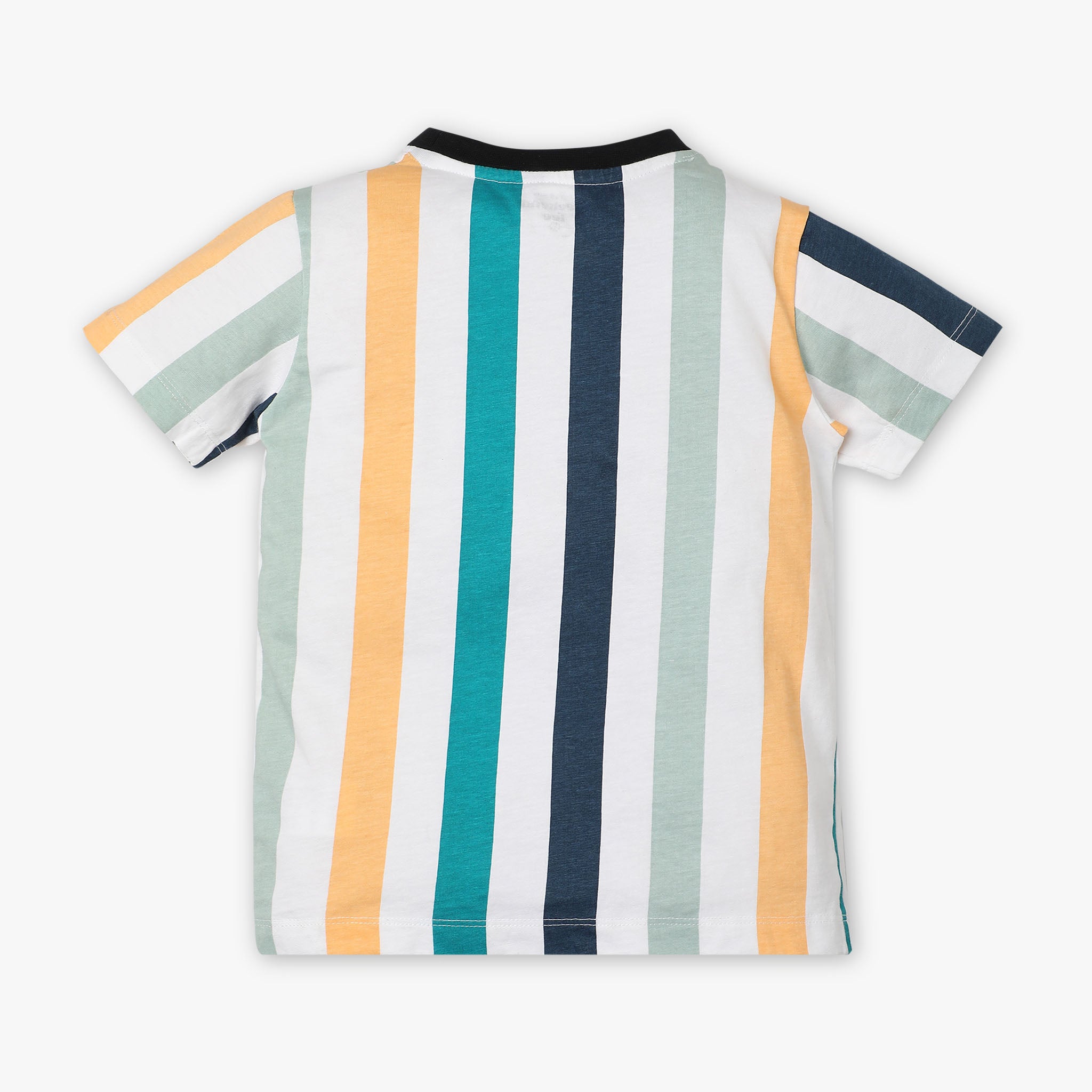 Boys Regular Fit Crew Neck Striped T-Shirt