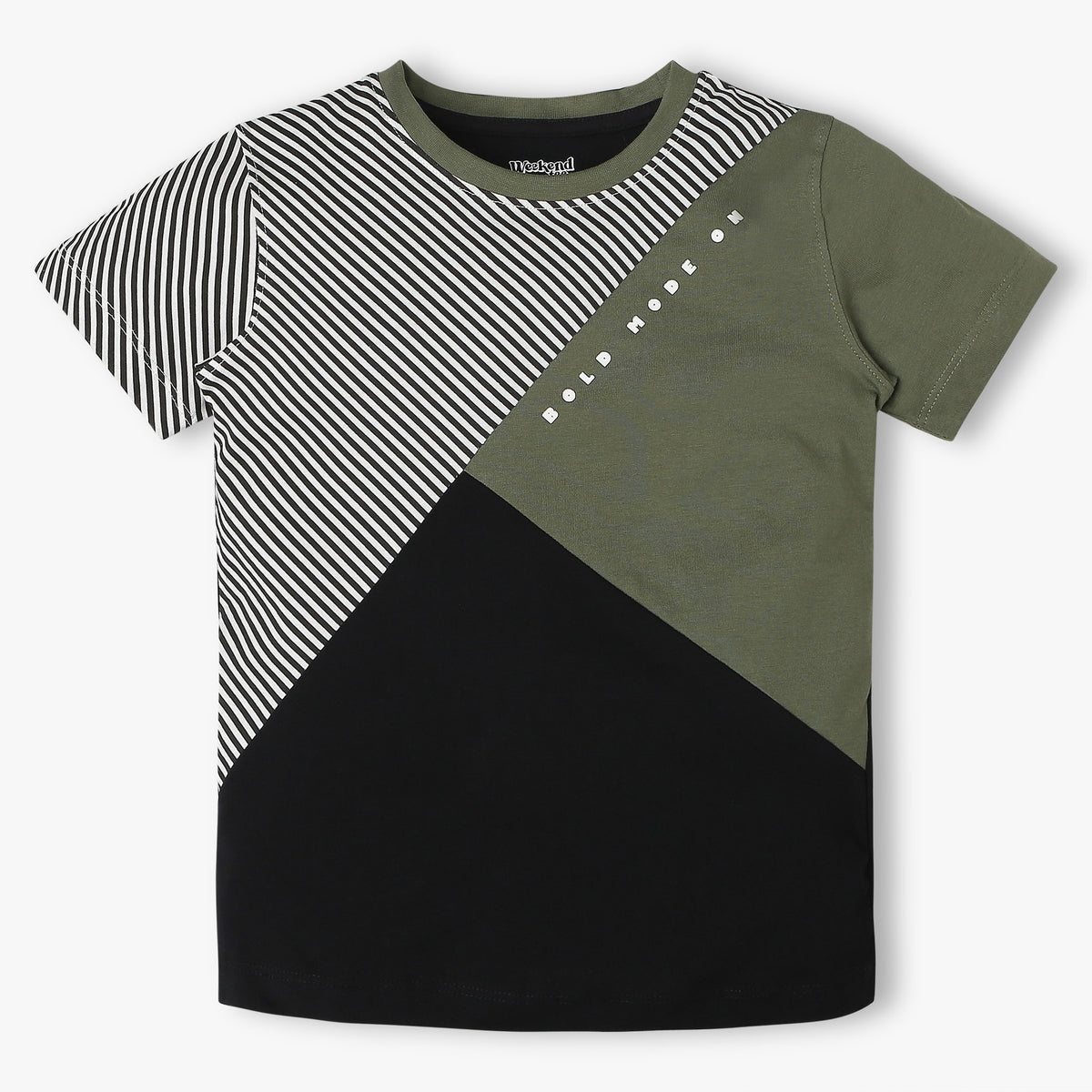 Boys Regular Fit Cut and Sew T-Shirt