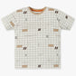 Boys Regular Fit Checkered T-Shirt