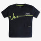 Boys Oversize Crew Neck Minimal Neon Green Line Art Across the Chest T-Shirt