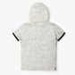 Boys Oversize Cut and Sew Hoodie Half Sleeve Infinite Print  T-Shirt
