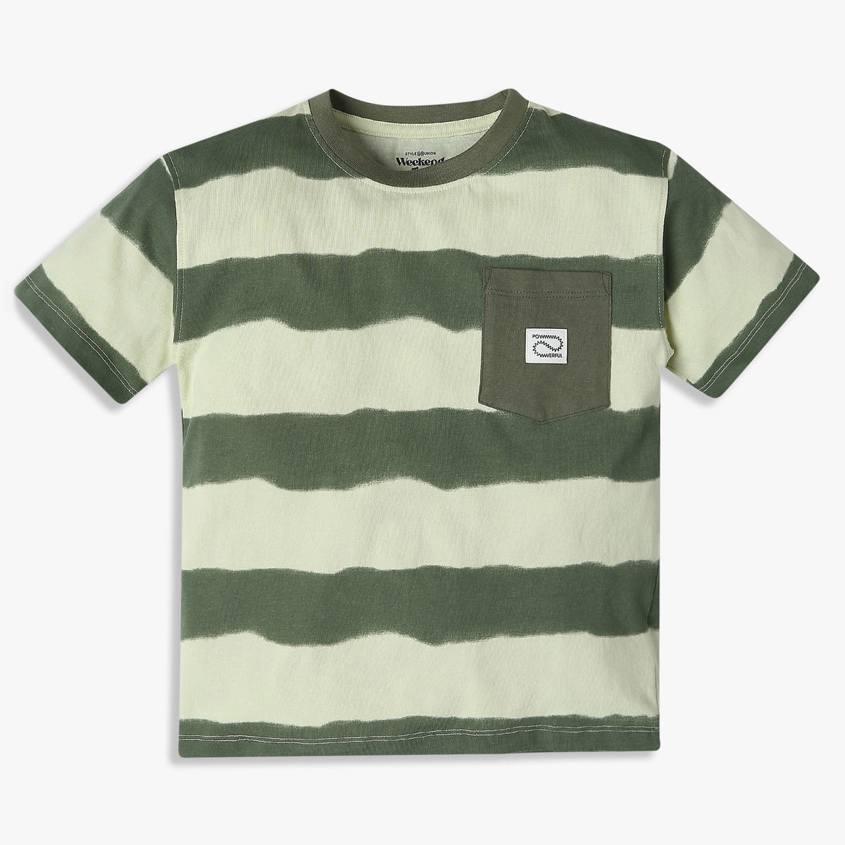 Boys Striped Crew Neck T-Shirt