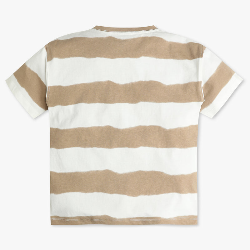 Boys Striped Crew Neck T-Shirt