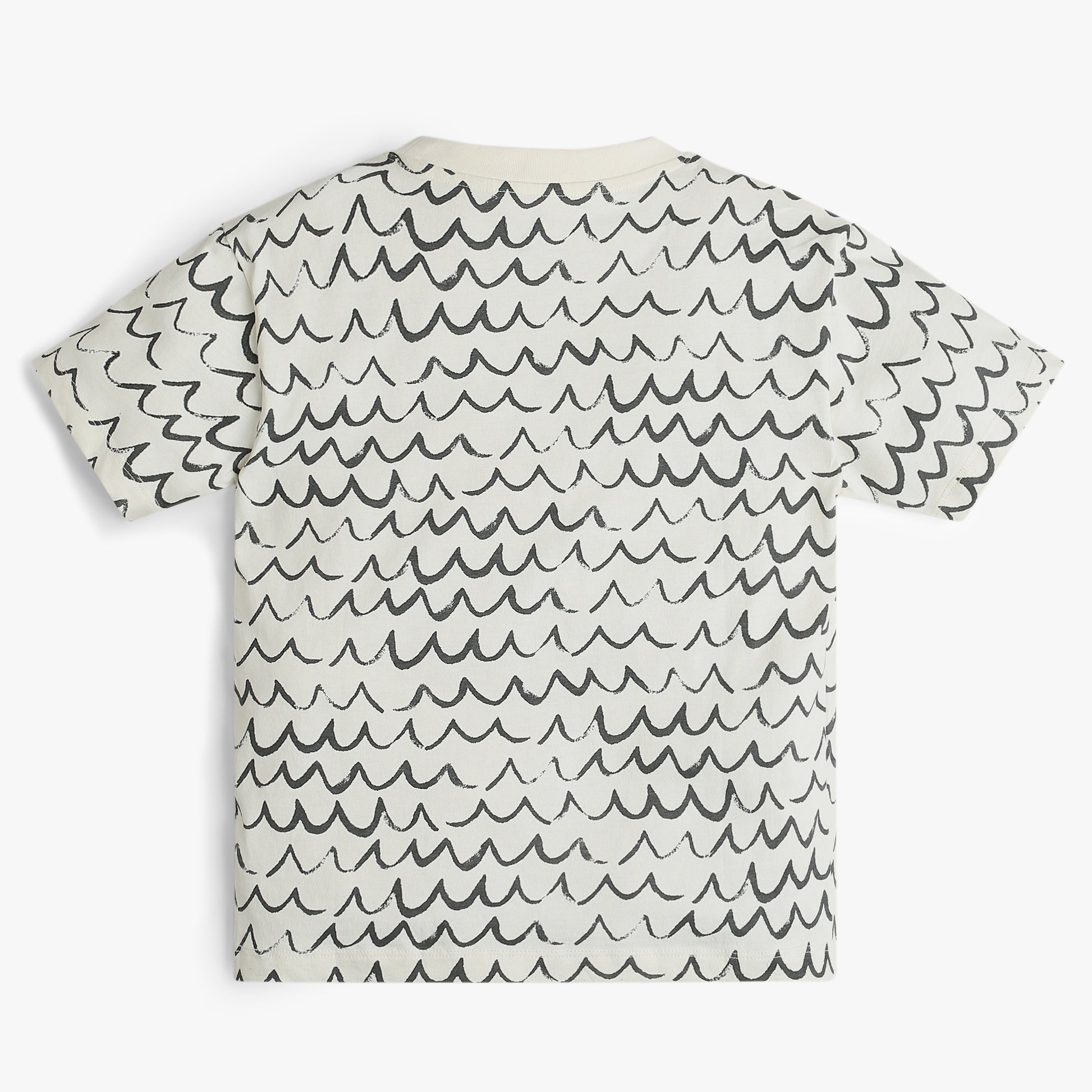 Boys Oversize Abstract Crew Neck All Over Geometric Print T-Shirt