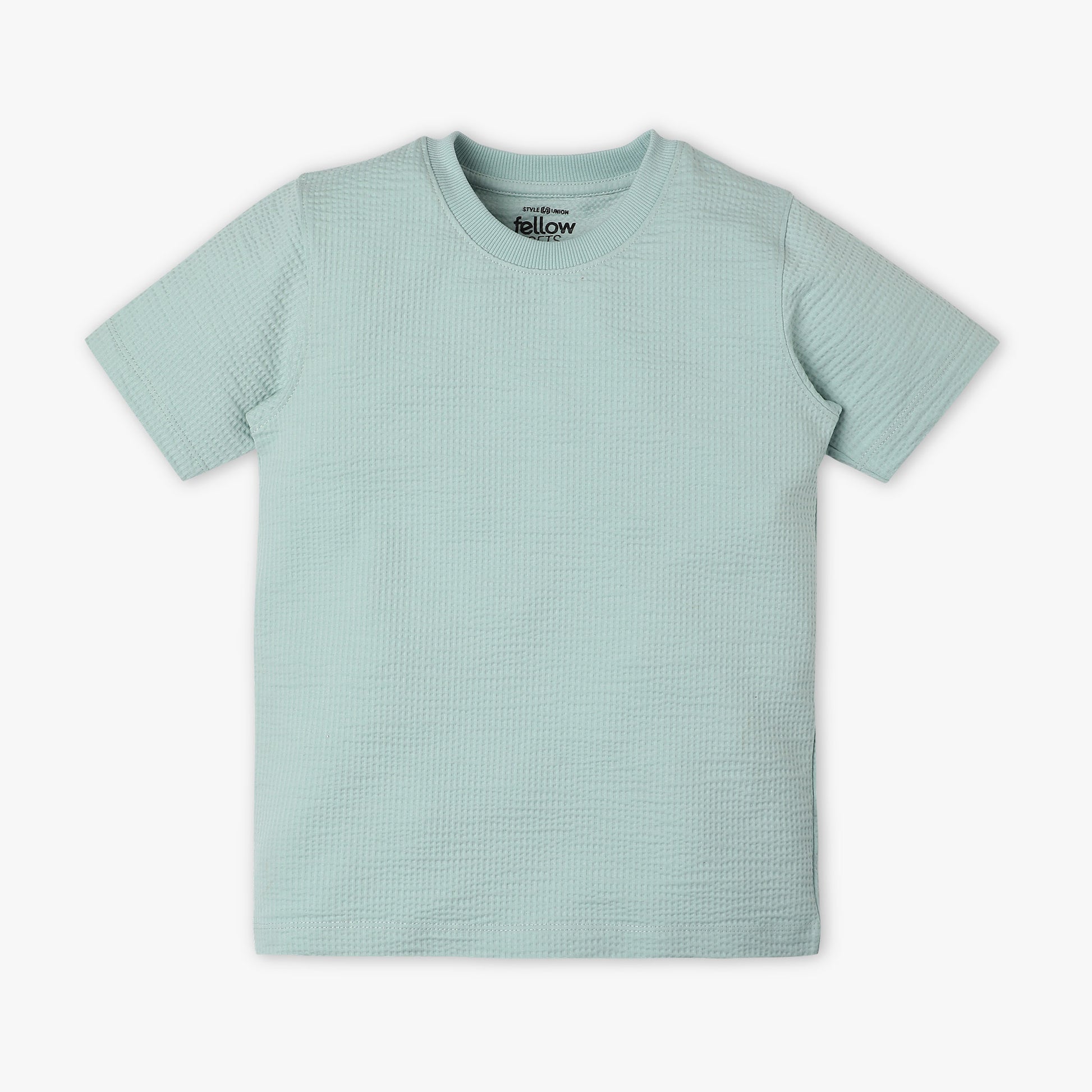 Boys Regular Fit Crew Neck Solid T-Shirt