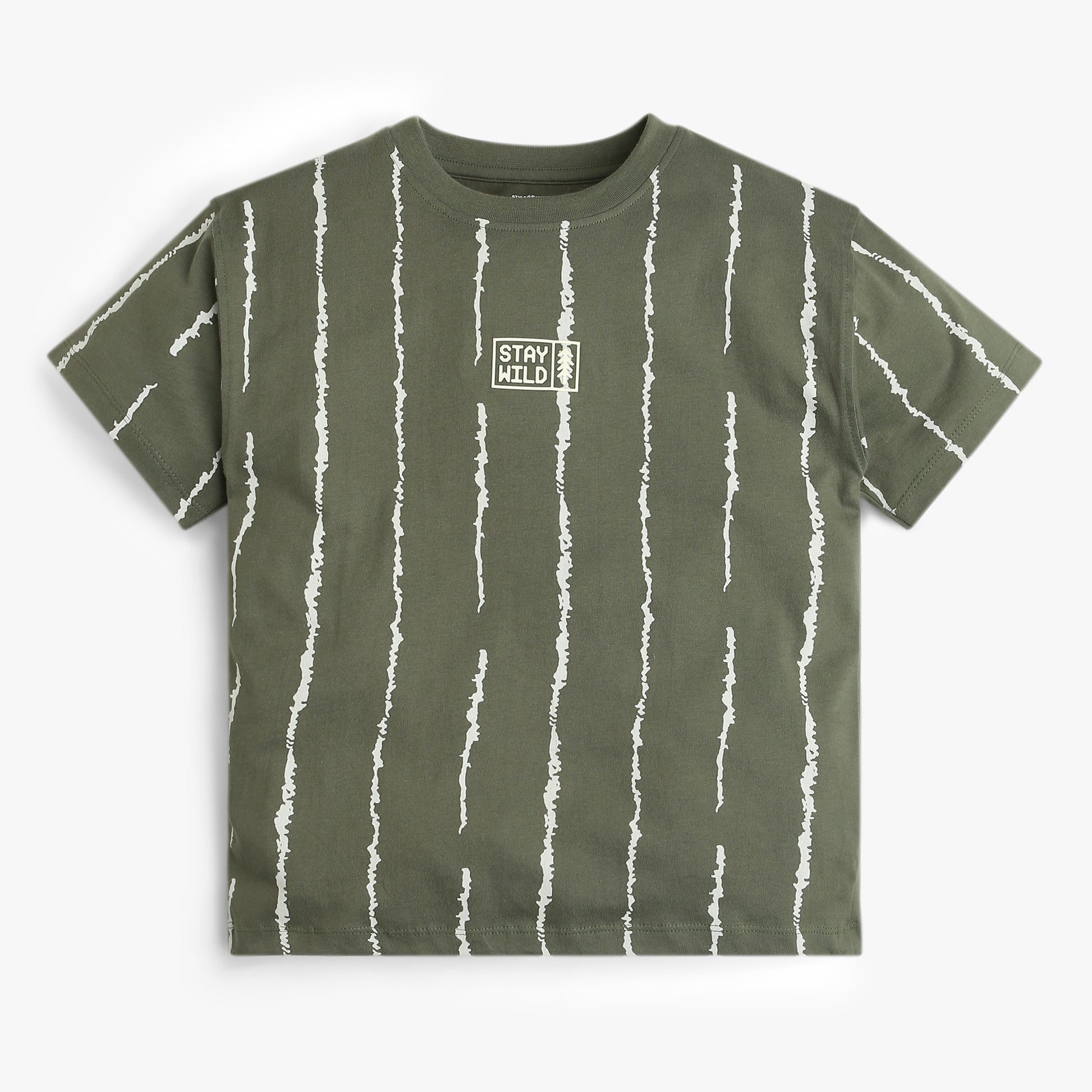 Boys Striped Crew Neck Weekend T-Shirt