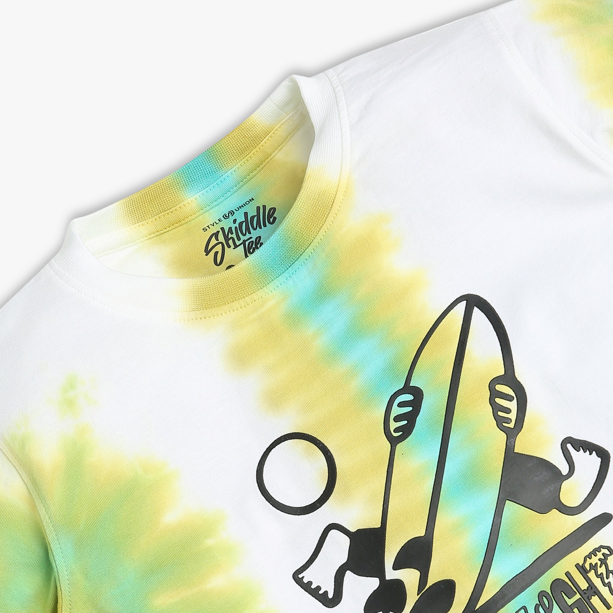 Boys Regular Fit Tie - Dye Crew Neck Half Sleeve T-Shirt