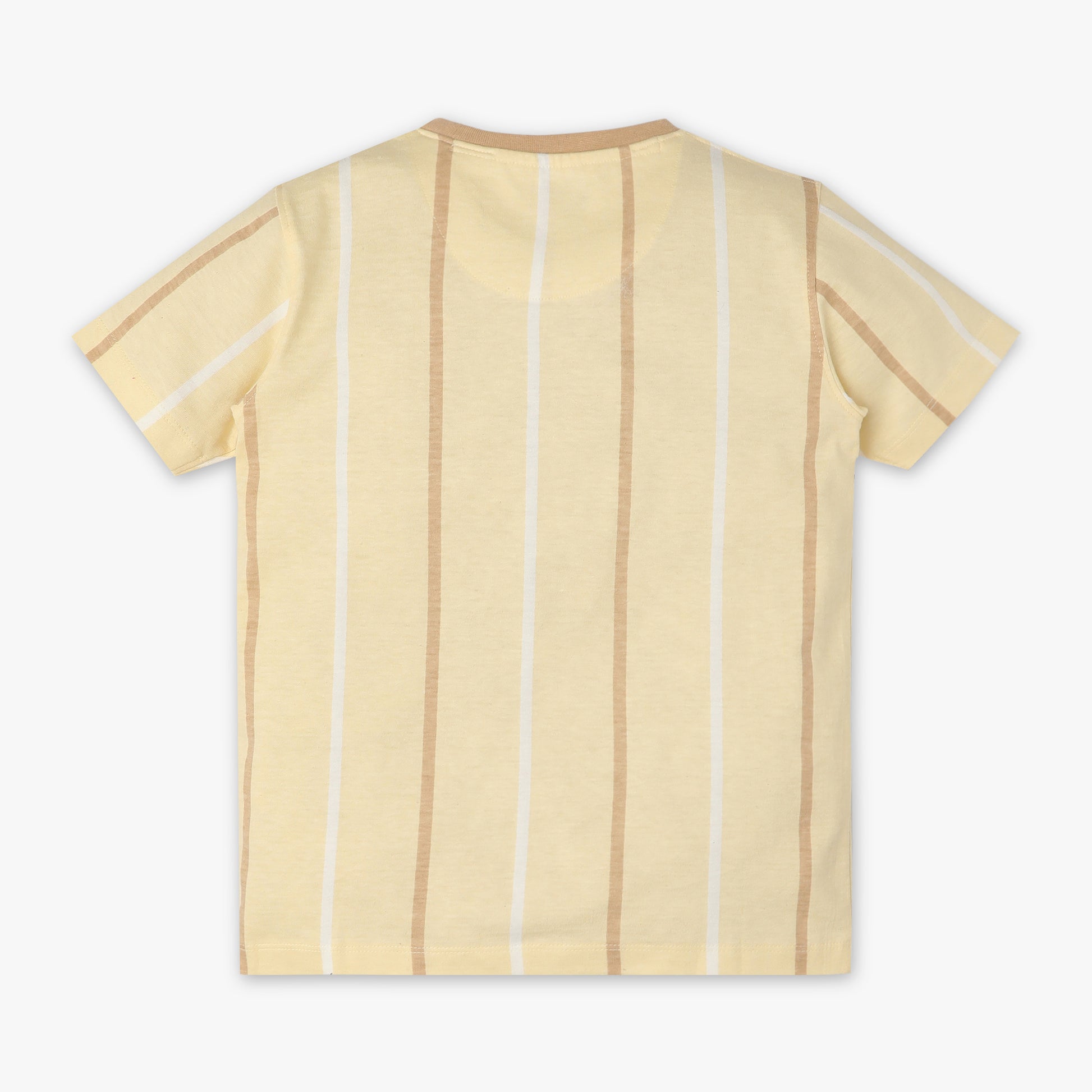 Boys Regular Fit Striped Crew Neck Half Sleeve T-Shirt