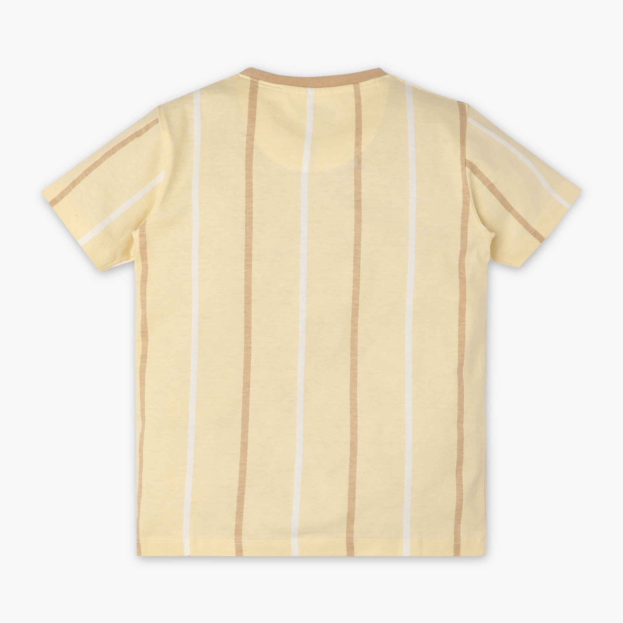 Boys Regular Fit Striped Crew Neck Half Sleeve T-Shirt