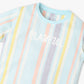 Boys Oversize Striped Crew Neck Half Sleeve T-Shirt