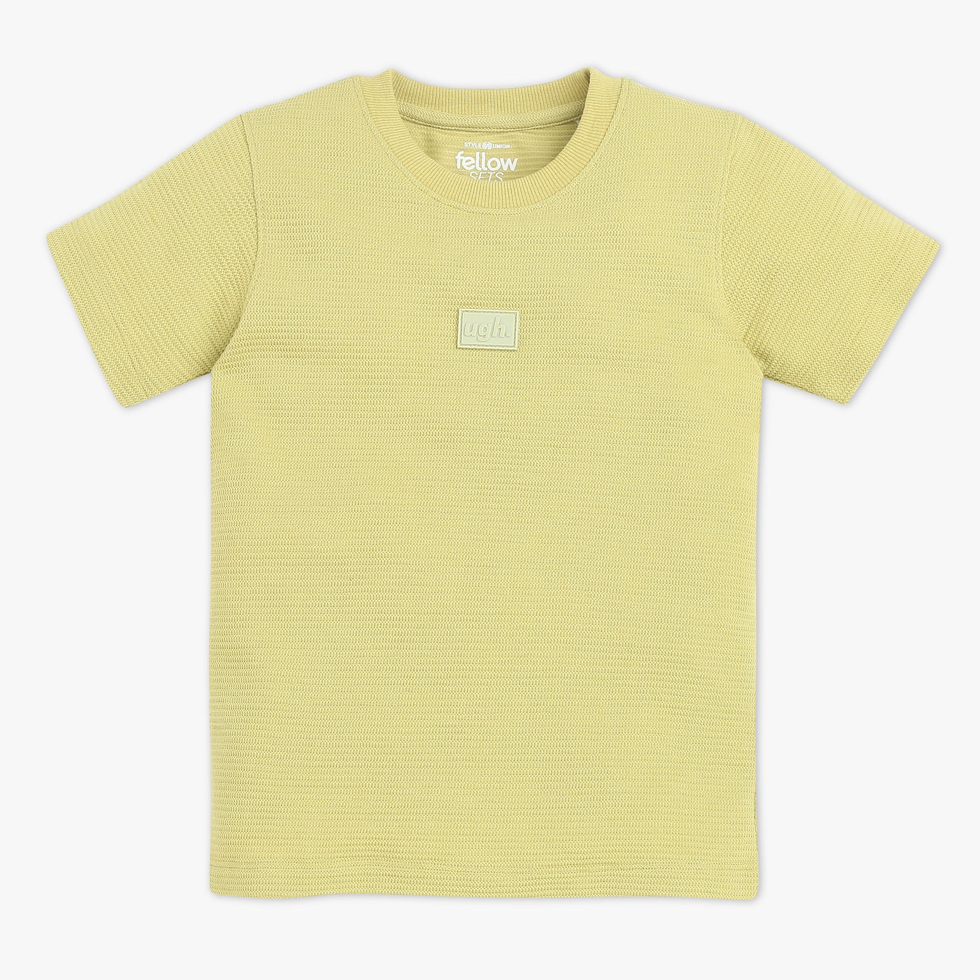 Boys Solid Crew Neck T-Shirt