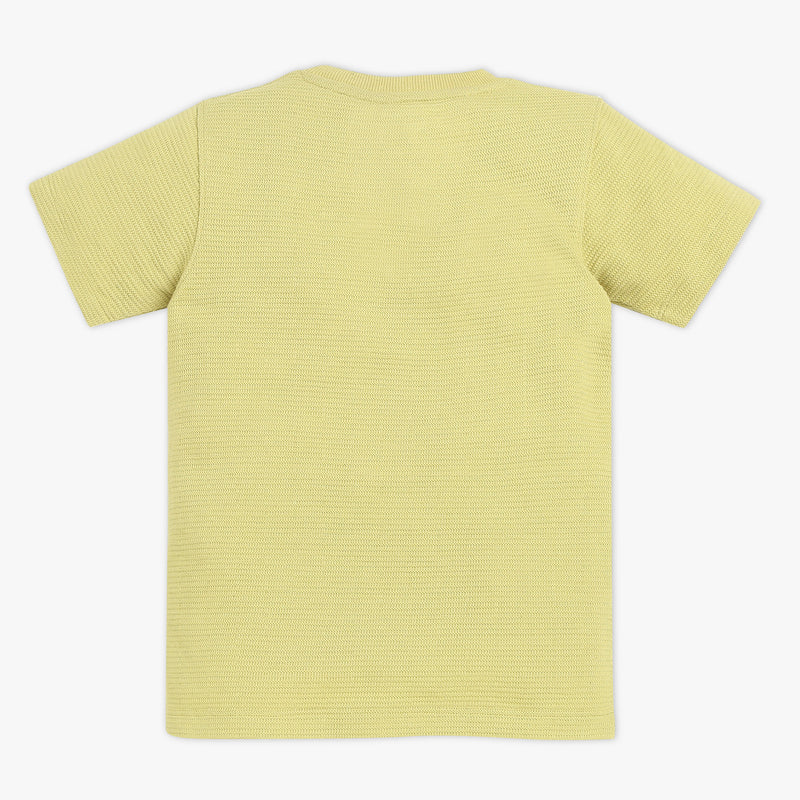 Boys Solid Crew Neck T-Shirt