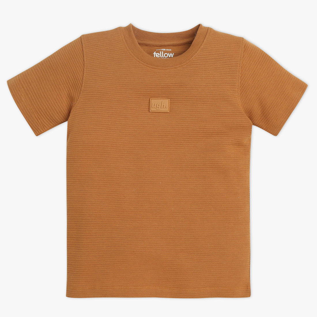 Boys Solid Crew Neck T-Shirt