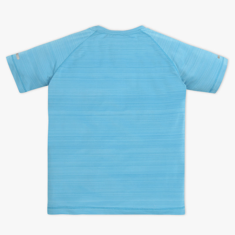 Boys Solid Crew Neck Move Active T-Shirt