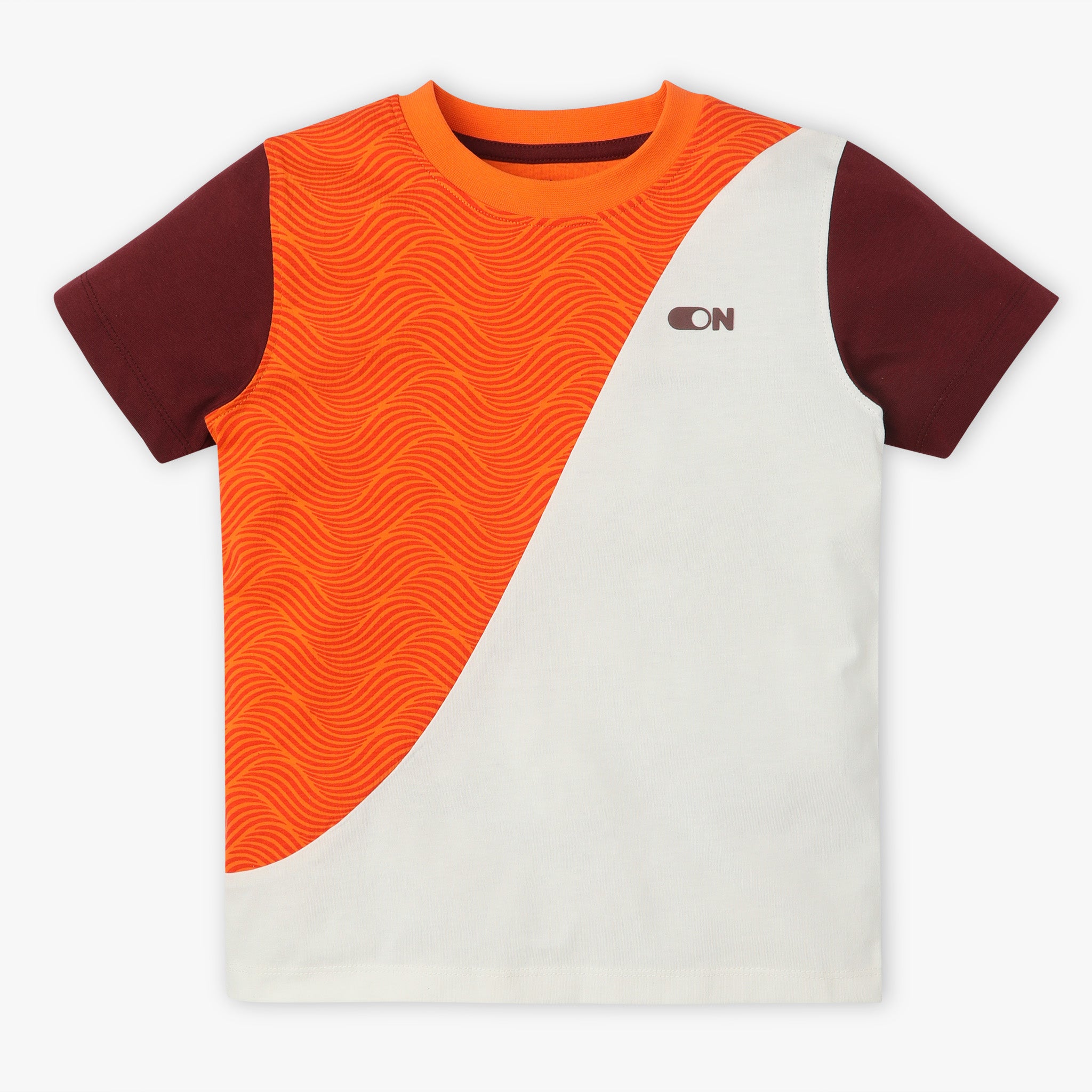 Boys Regular Fit All Over Print Crew Neck Half Sleeve T-Shirt