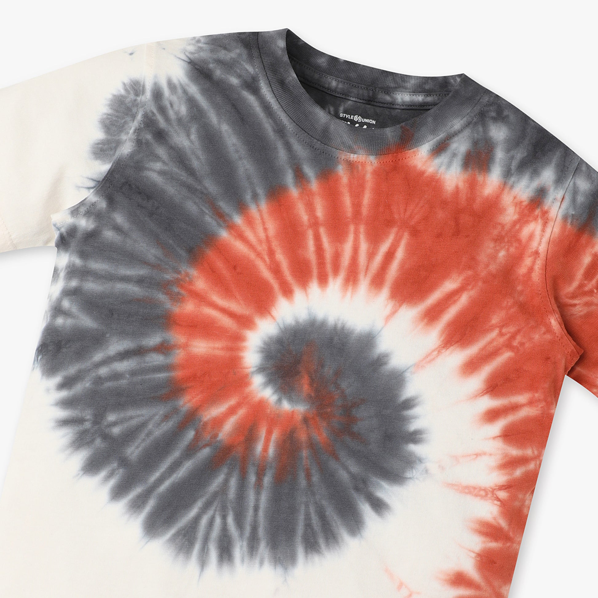 Boys Regular Fit Tie - Dye Crew Neck Half Sleeve T-Shirt