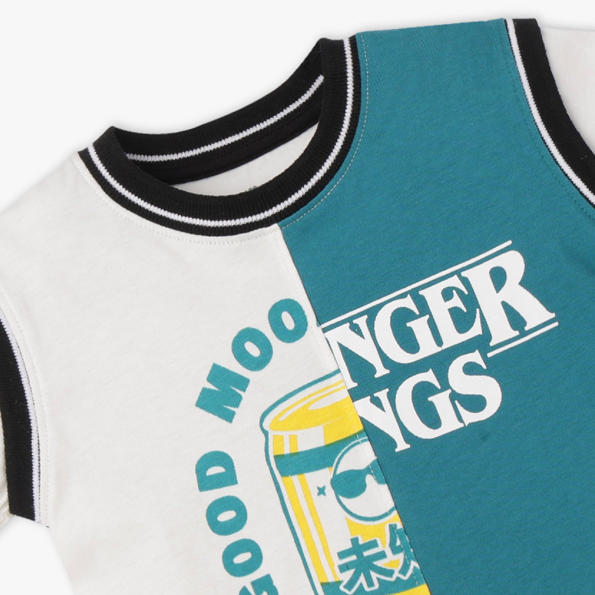 Boys Crew Neck Cut And Sew Weekend T-Shirt