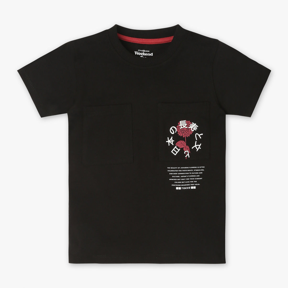 Boys Regular Fit Printed Crew Neck Half Sleeve T-Shirt