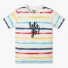 Boys Regular Fit Striped Crew Neck Half Sleeve T-Shirt