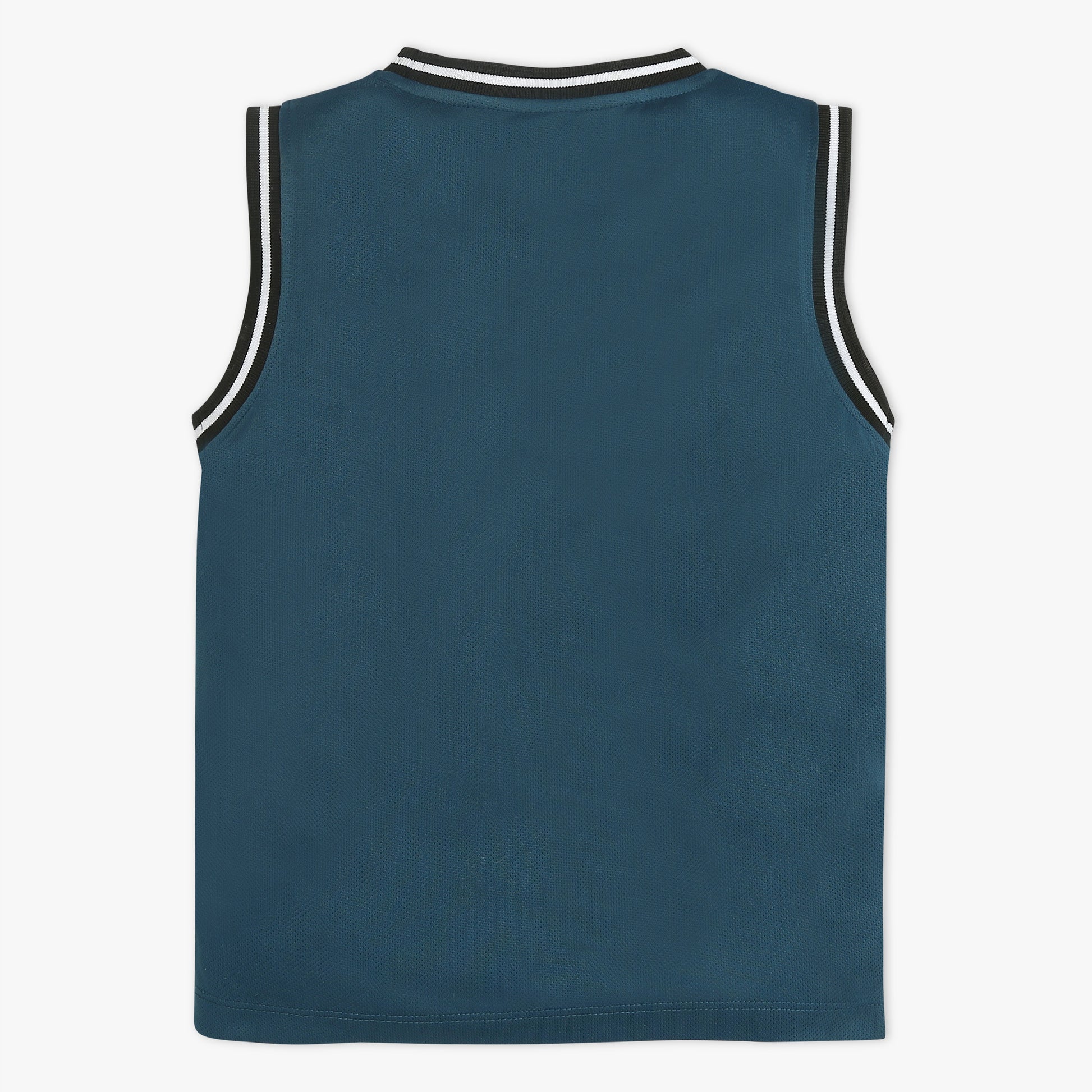 Boys Solid Crew Neck Sleeveless Hoop Day Sleevless T-Shirt