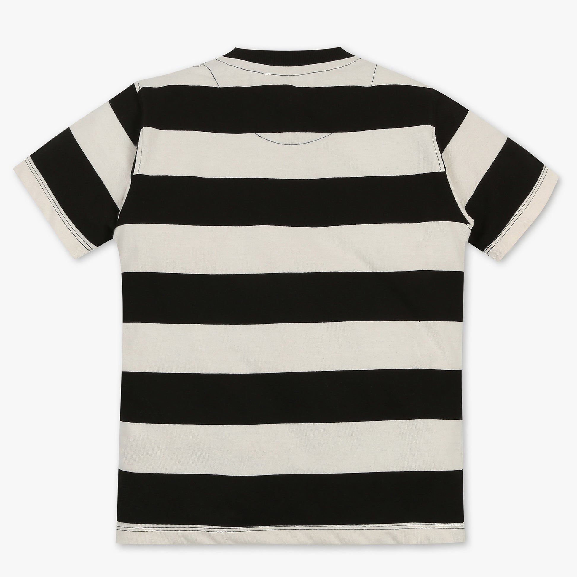 Boys Striped Cotton Polyester T-Shirt
