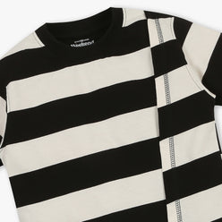 Boys Striped Cotton Polyester T-Shirt