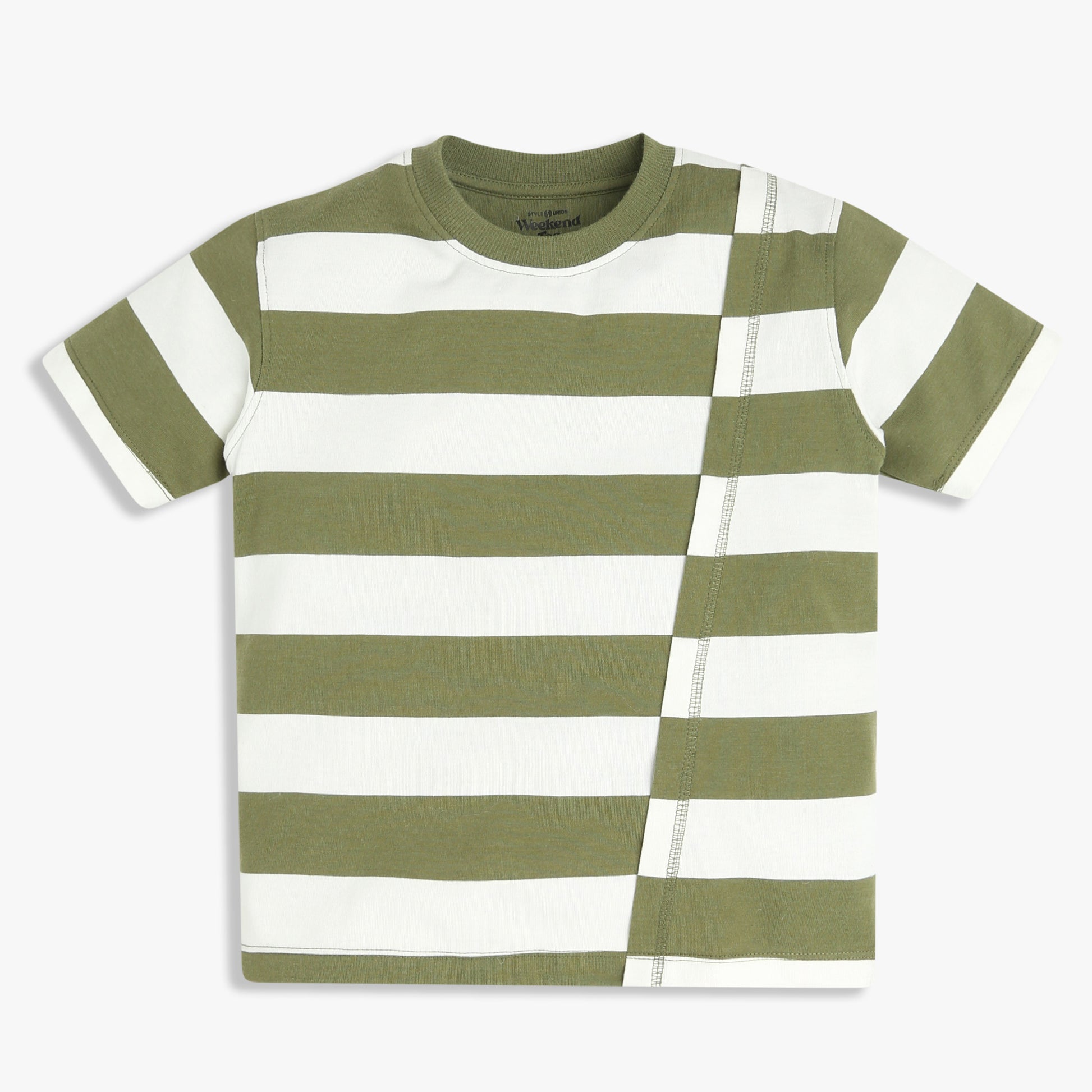 Boys Crew Neck Striped T-Shirt