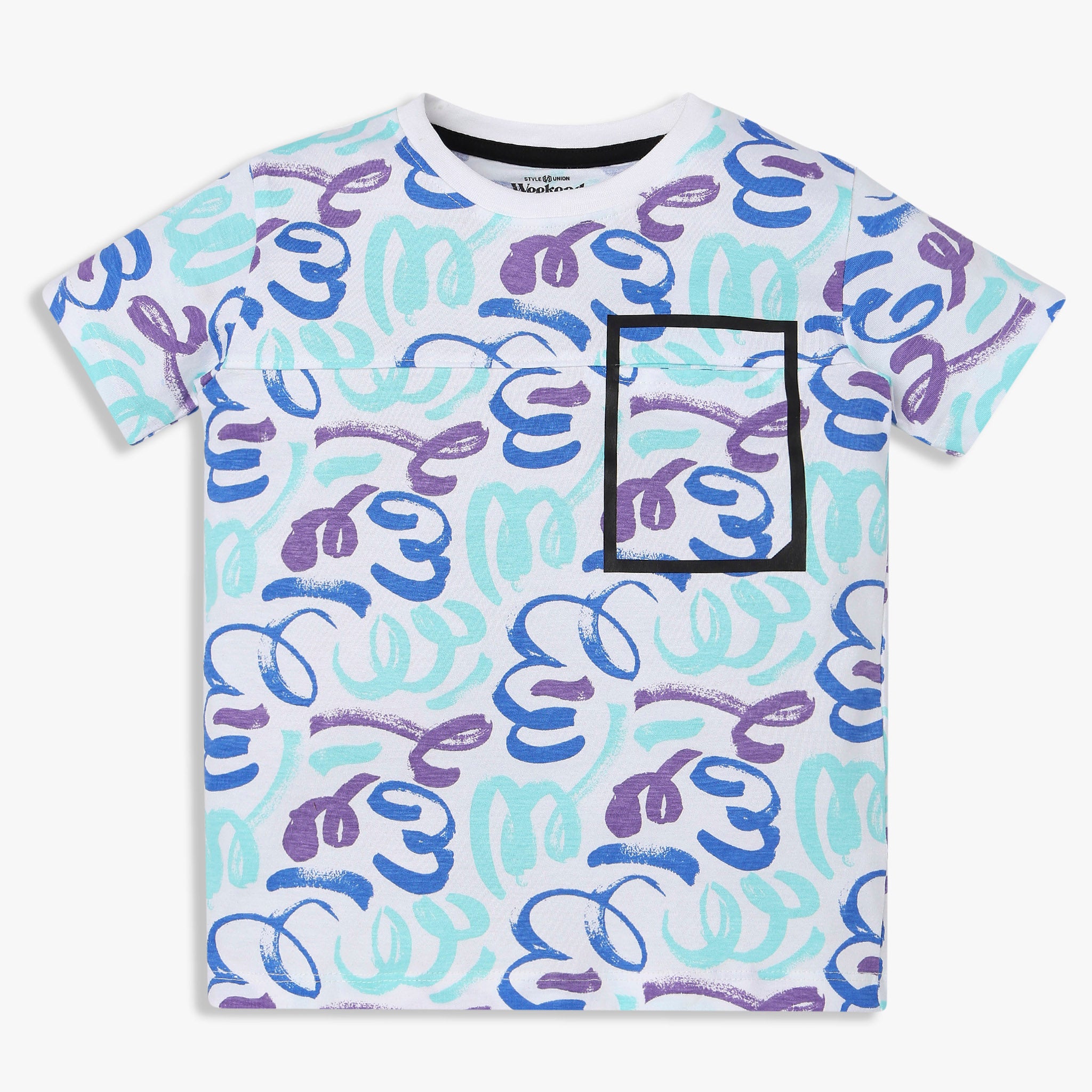 Boys Cotton Crew Neck Weekend T-Shirt