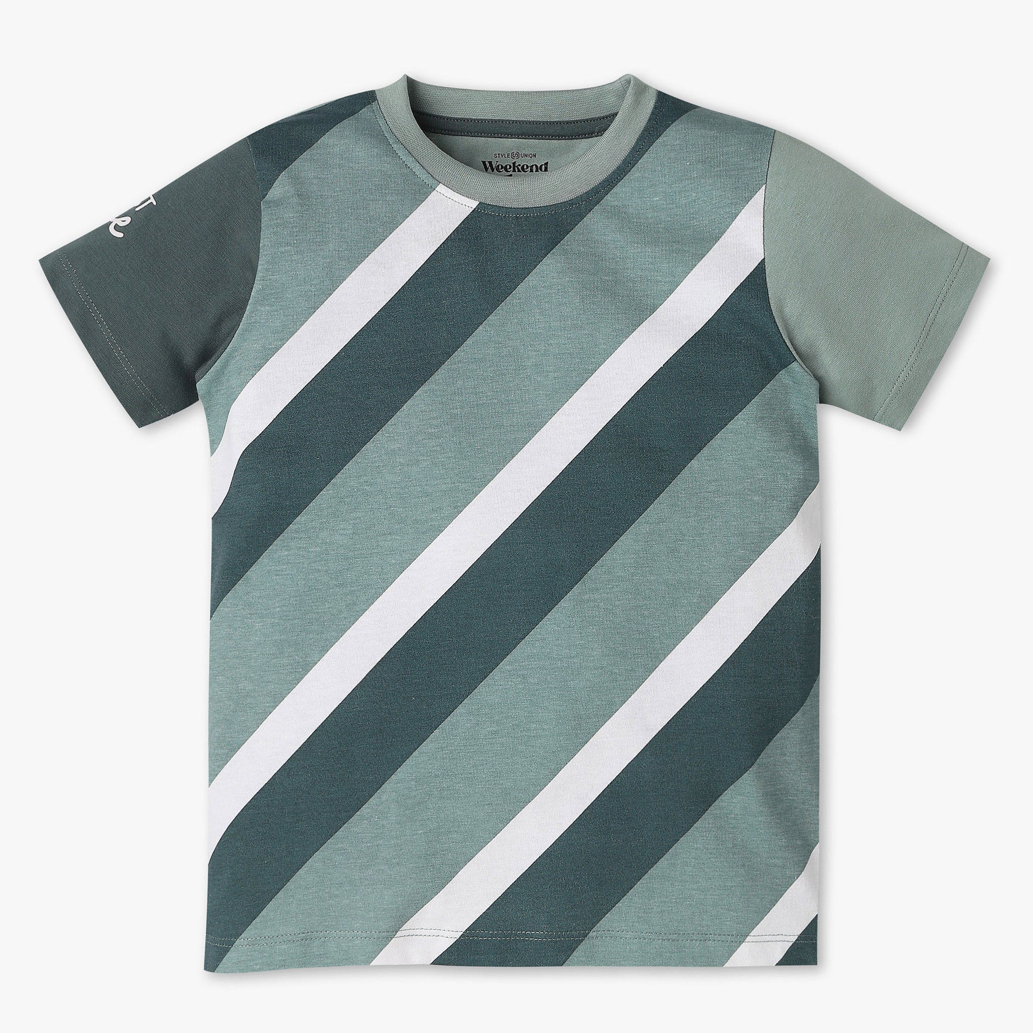 Boys Single Jersey Striped Weekend T-Shirt