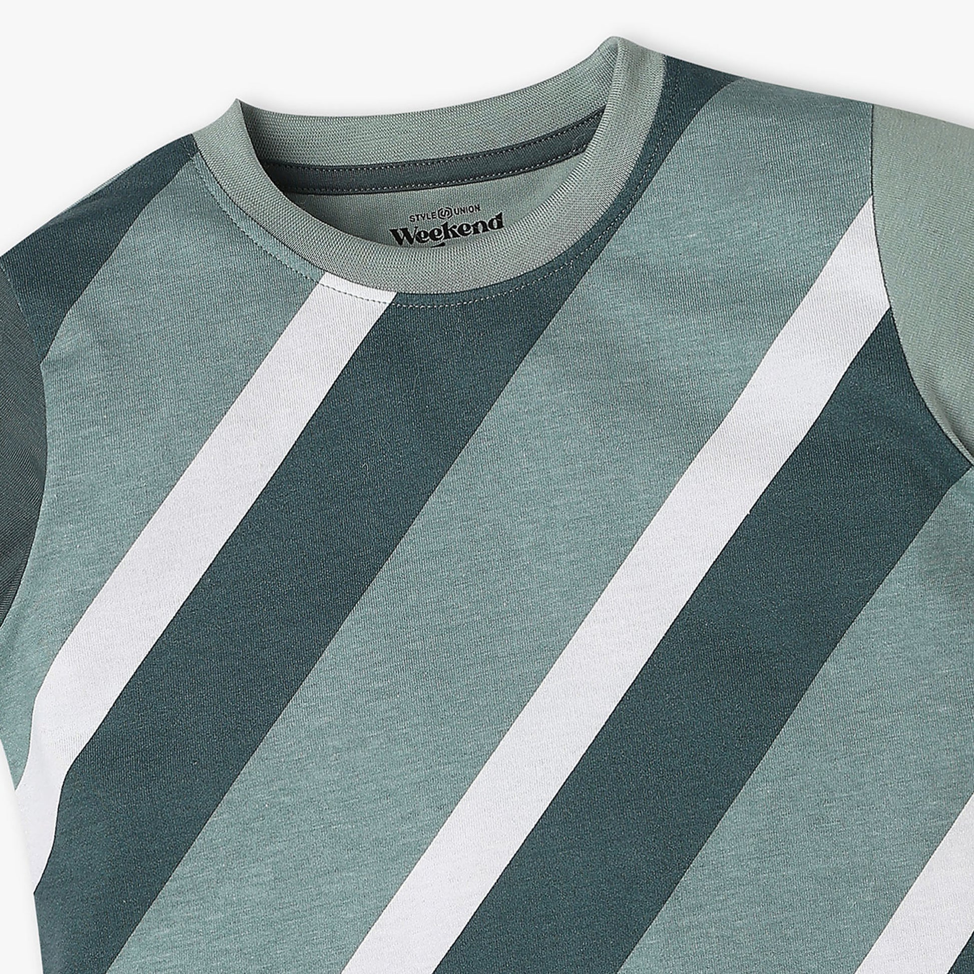 Boys Single Jersey Striped Weekend T-Shirt