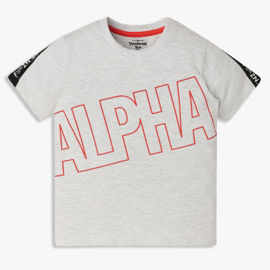 Boys Cotton Printed Crew Neck Weekend T-Shirt