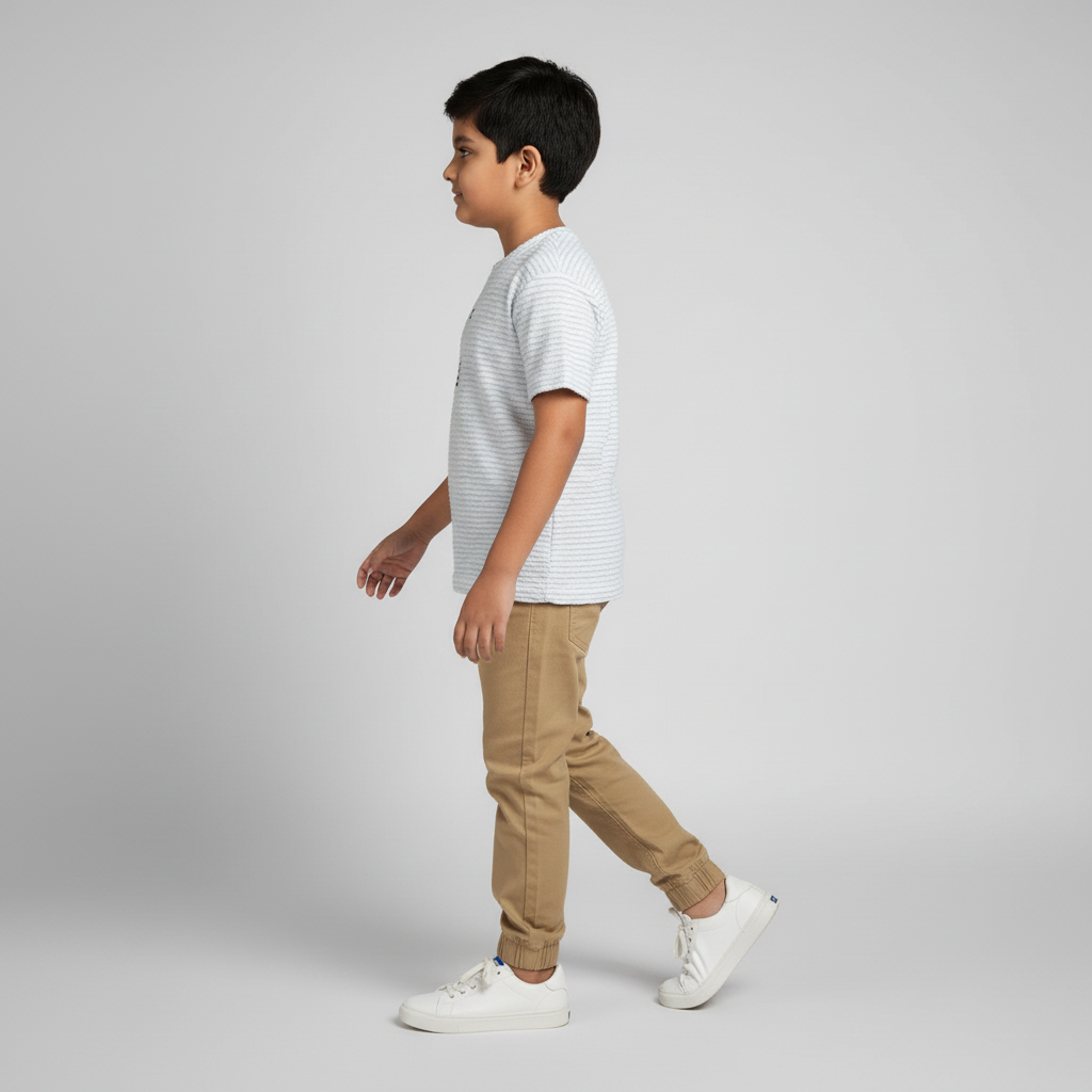 Boys Structured Crew Neck T-Shirt