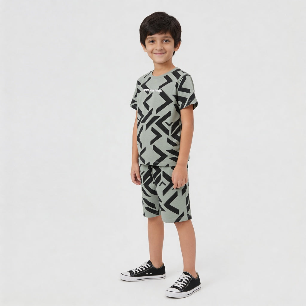 Boys Cotton Crew Neck Future Squad T-Shirt