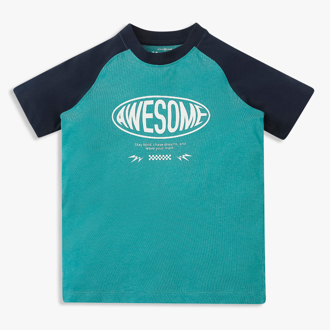Boys Cotton Printed Crew Neck T-Shirt