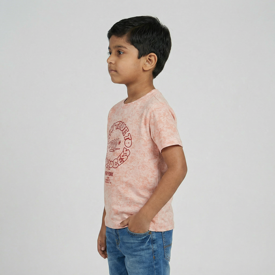 Boys Cotton All Over Print T-Shirt