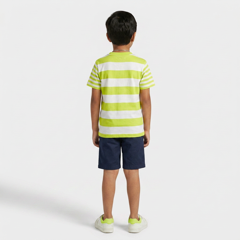 Boys Cotton Striped T-Shirt