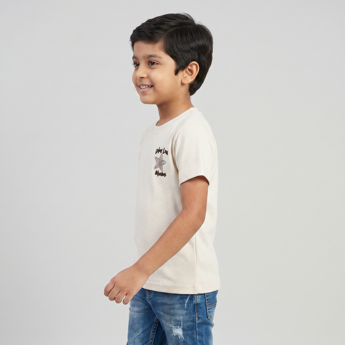 Boys Cotton Structured T-Shirt