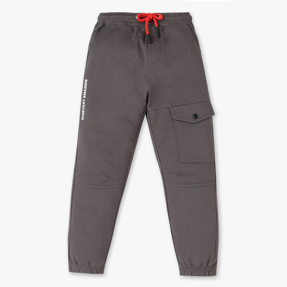 Boys Regular Fit Cut and Sew Mid Rise Joggers