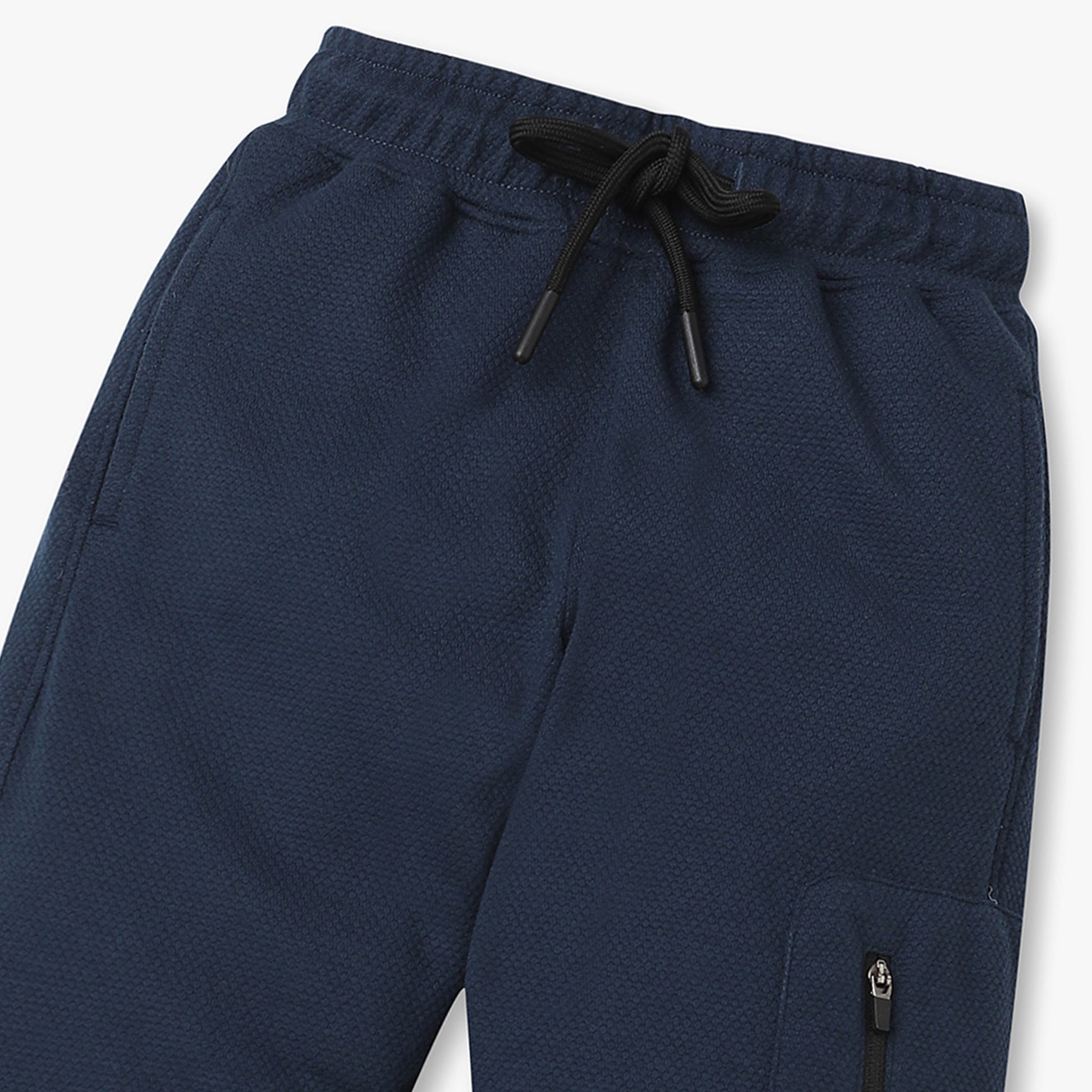 Boys Regular Fit Cut and Sew Mid Rise Joggers