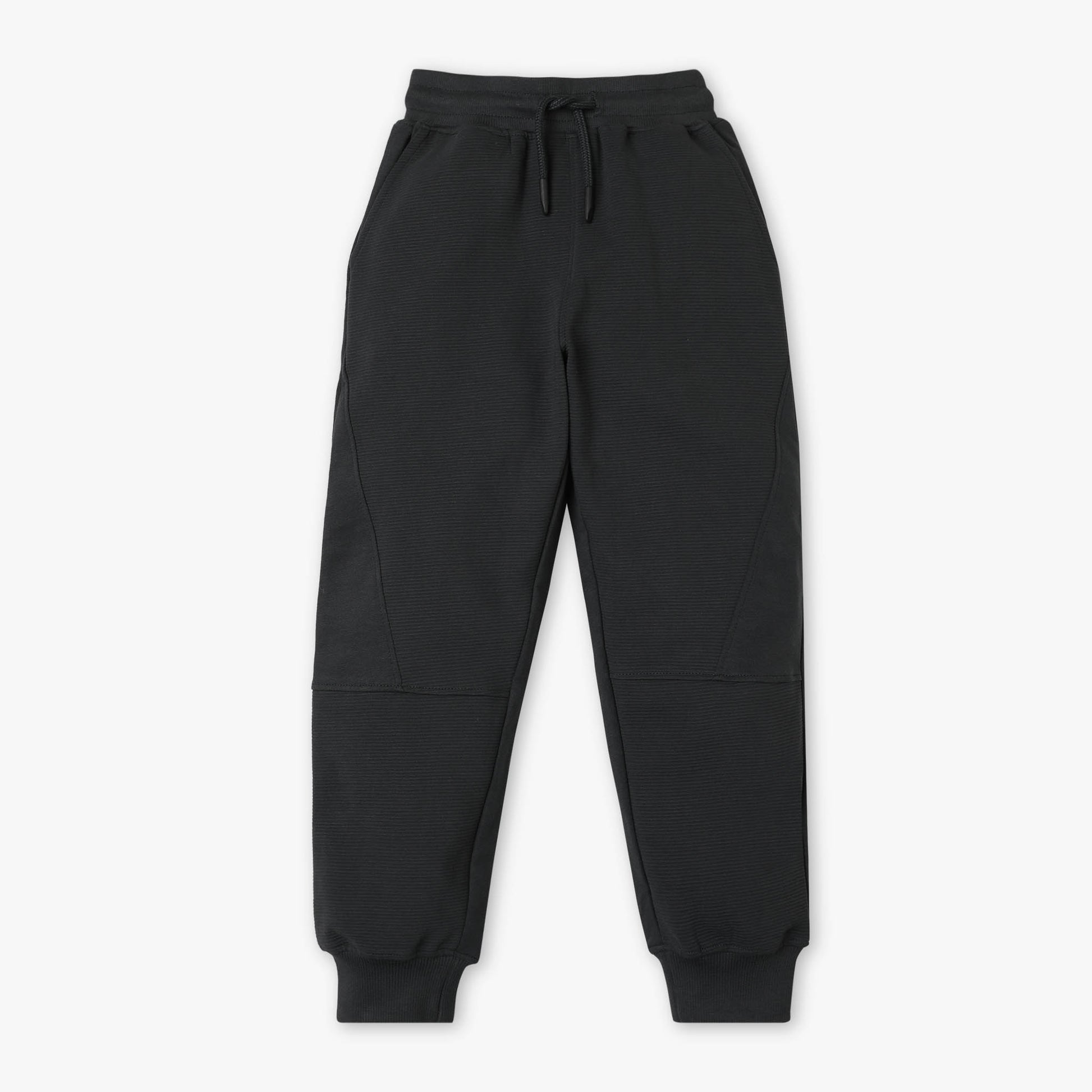 Boys Regular Fit Cut And Sew Mid Rise Joggers