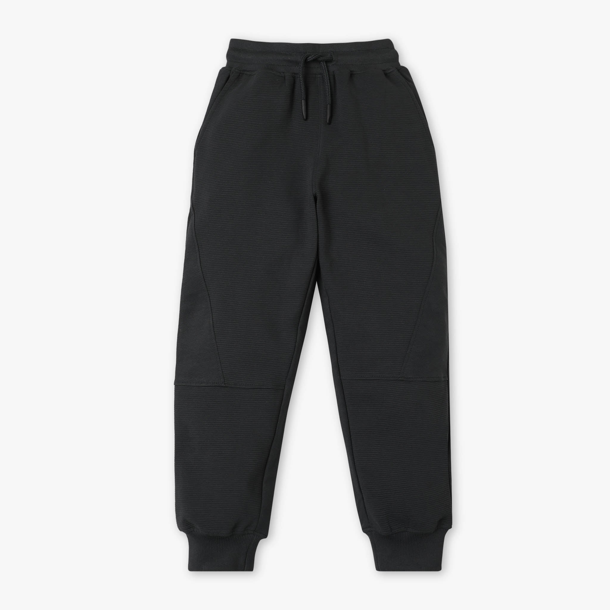 Boys Regular Fit Cut And Sew Mid Rise Joggers