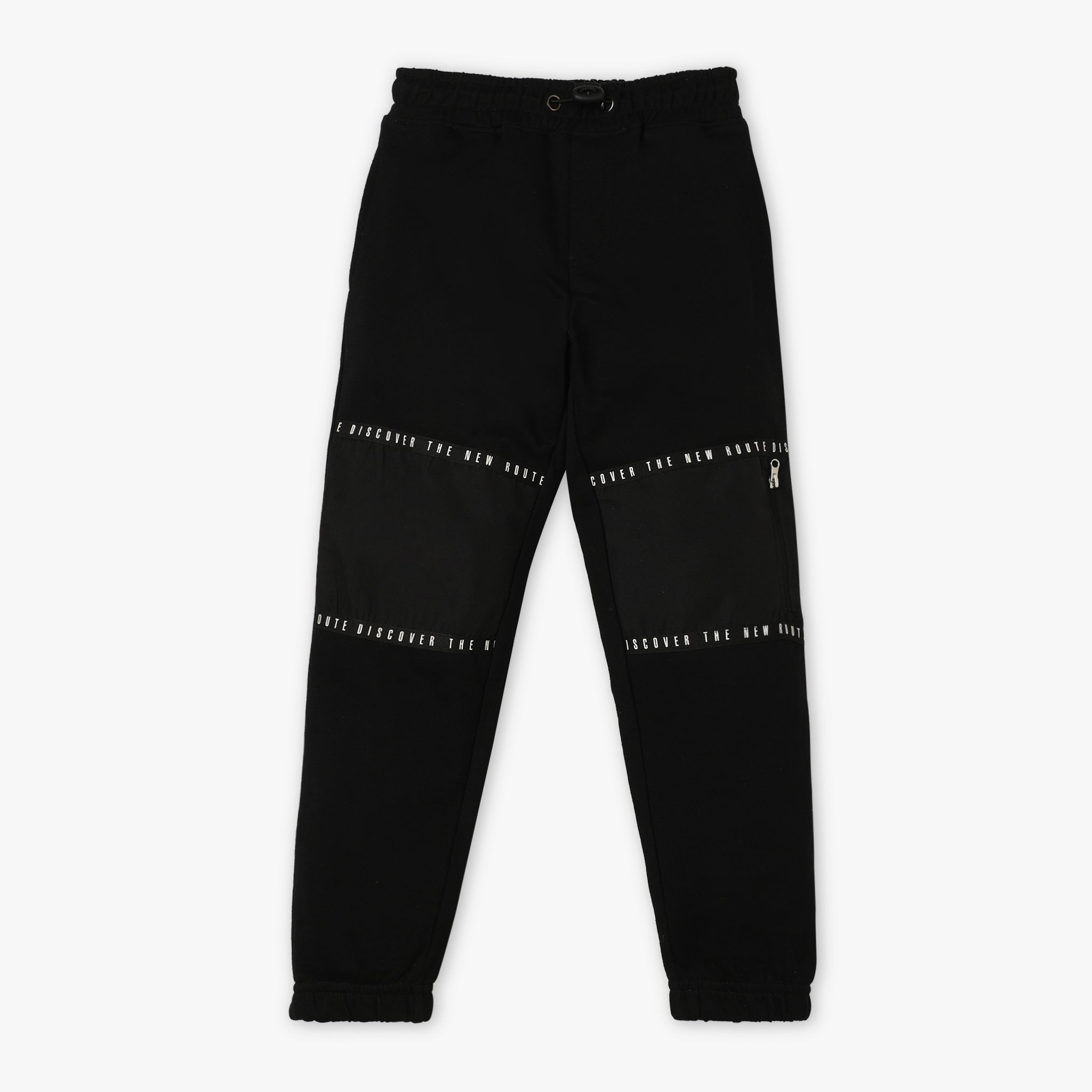 Boys Regular Fit Solid Mid Rise Joggers