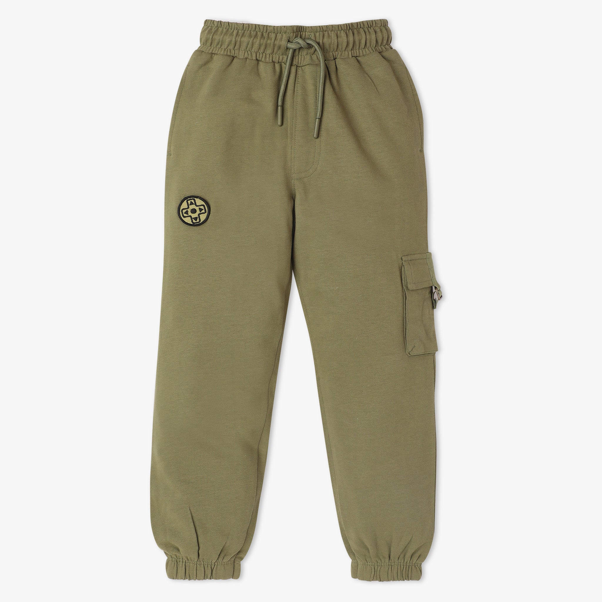 Regular Fit Solid Full Length Mid Rise Joggers