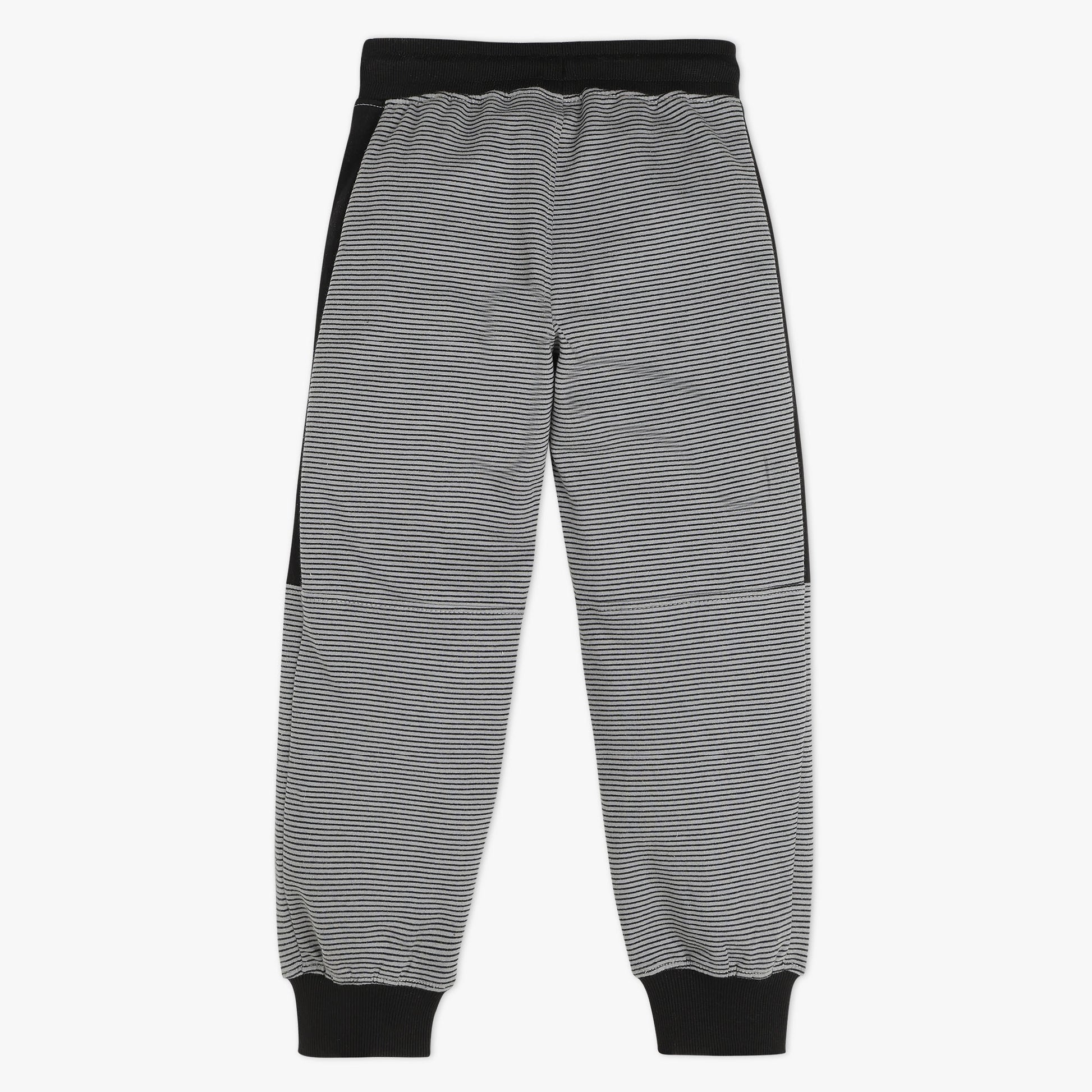 Boys Solid Full Length Pop Side Joggers