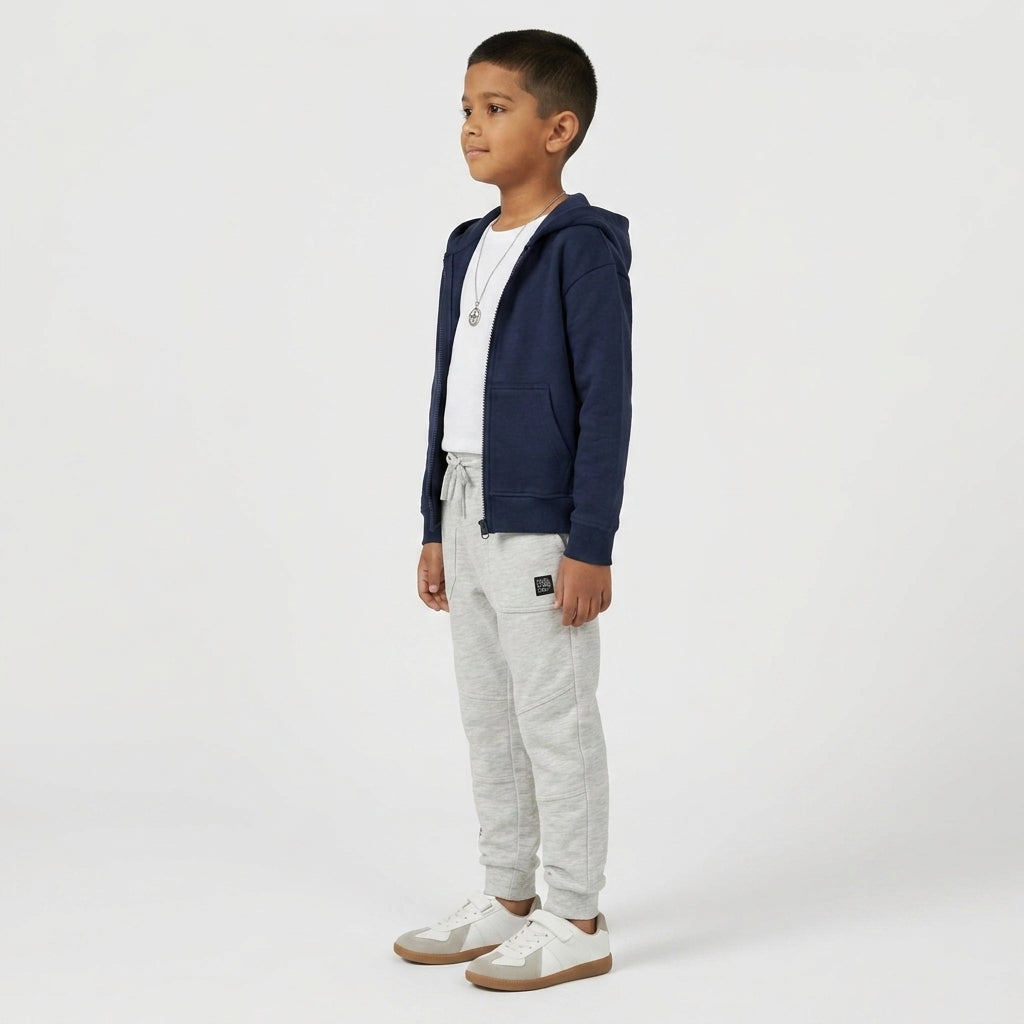 Boys Cotton Cut and Sew Mid Rise Joggers