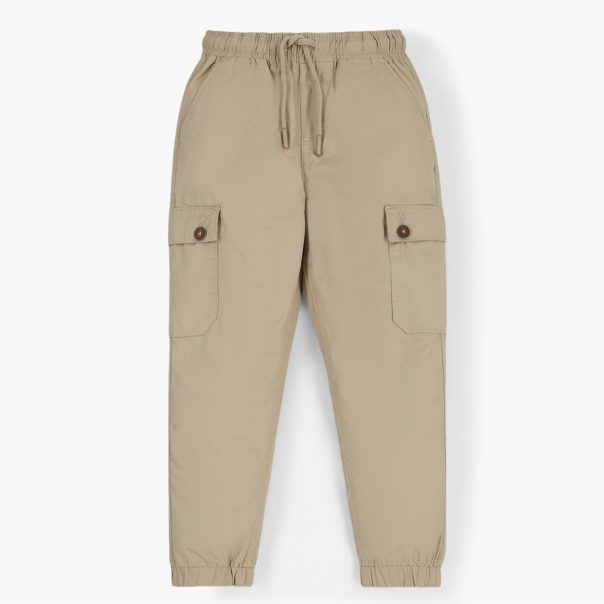 Boys Solid Full Length Cargos