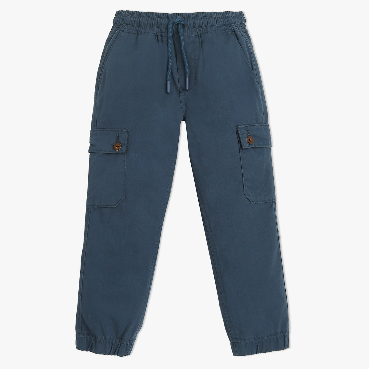 Boys Solid Full Length Cargos