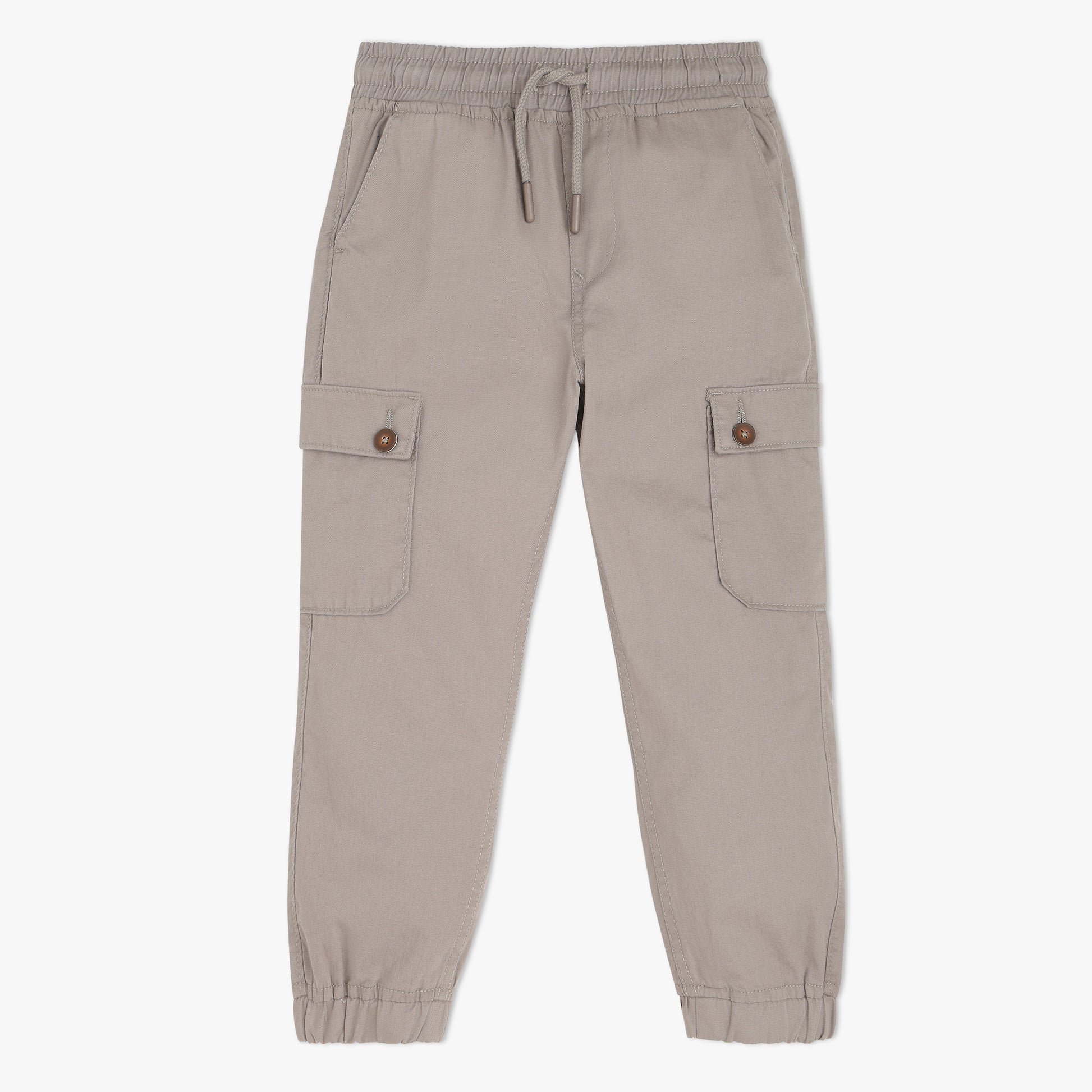 Boys Solid Full Length Cargos